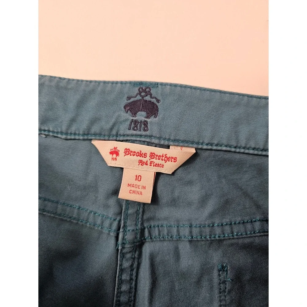 Brooks brothers red fleece teal career casual trousers size 10 *